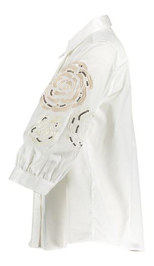Witte bloes met detail aan de mouw Sare Atmos
