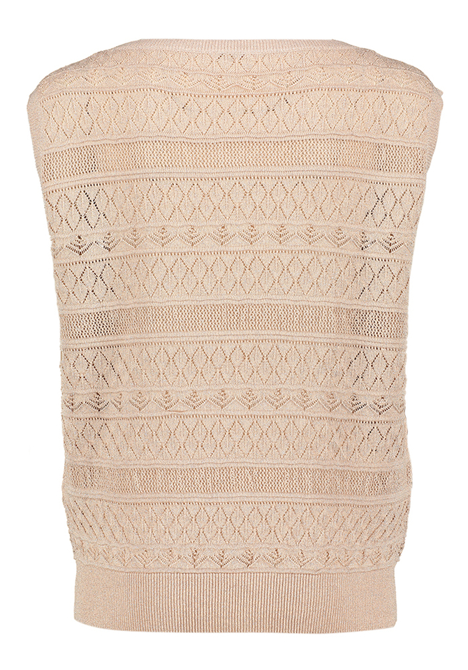 Roze gehaakte debardeur met glitterdraad Juul Atmos