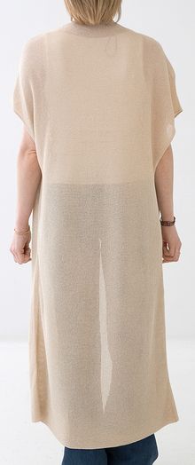 Goudkleurige lange gilet met glitterdraad Juul Atmos