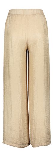 Beige glanzende broek in kreukstof Aroski Atmos