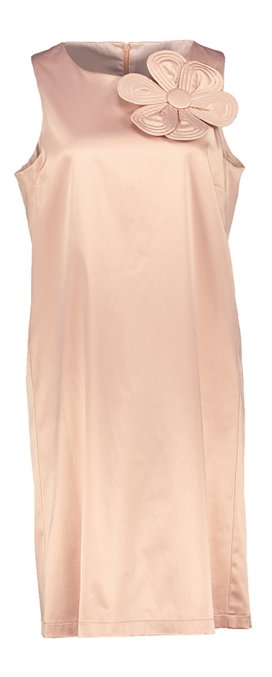 Oudroze mouwloze jurk met broche Efeso Senso