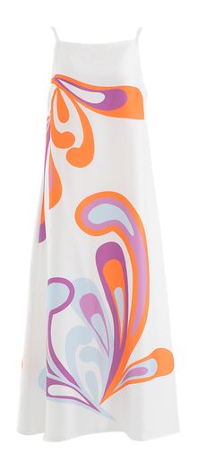Witte maxi-jurk met print Loop Senso