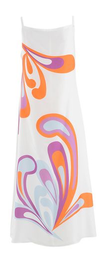 Witte maxi-jurk met print Loop Senso