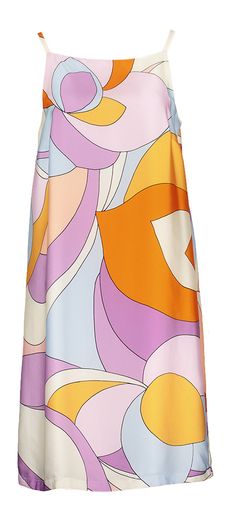 Multicolor jurk met fijne bandjes Perla Senso