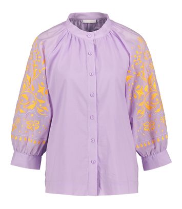 Paarse bloes met oranje details Ellie Senso