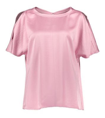 Roze glanzende bloes met open schouder Esenza Senso