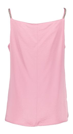 Roze glanzende bloes met strass op de bandjes Esenza Senso
