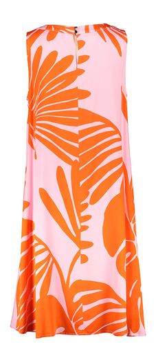 Roze zomerjurk met rode bloemenprint Maeva Senso 