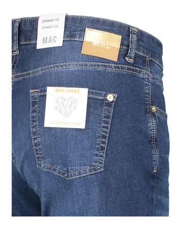 Donkerblauwe straight fit enkel jeans Mac 