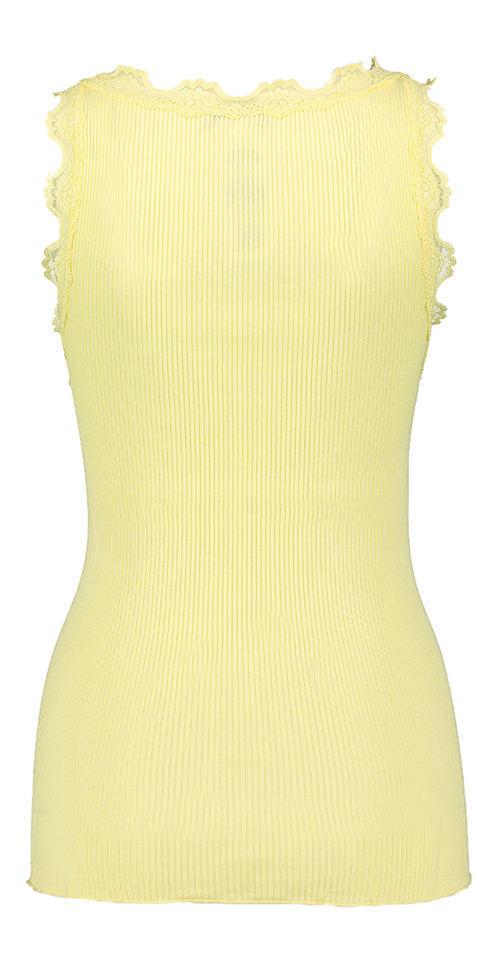 Gele top met kant Rosemunde