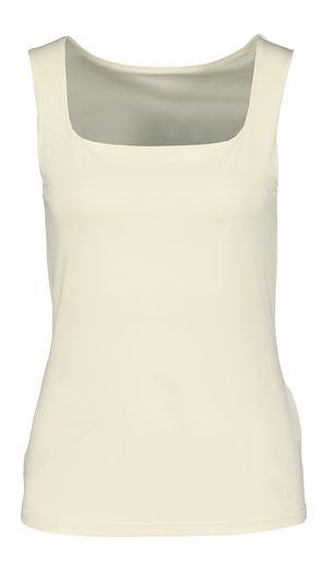 Ecru glanzende top met stretch Rosemunde