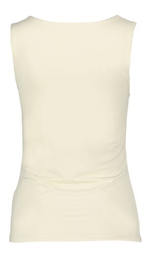 Ecru glanzende top met stretch Rosemunde
