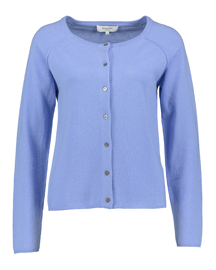 Licht blauwe wollen gilet met cashmere Rosemunde