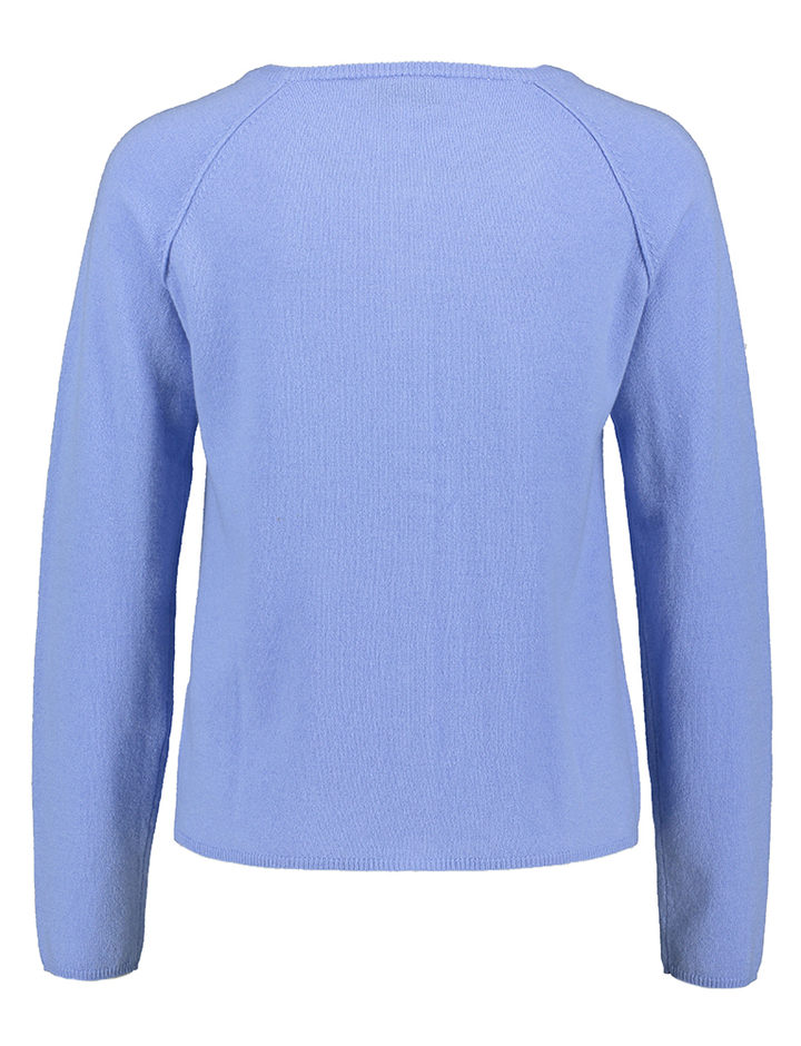 Licht blauwe wollen gilet met cashmere Rosemunde