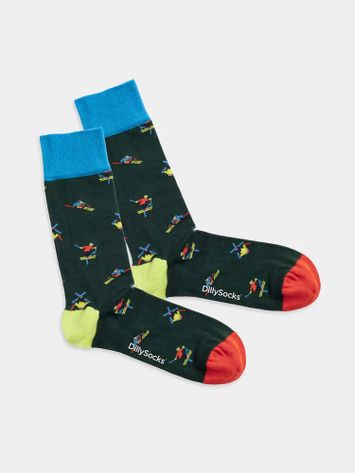 Multicolor kousen met print Ski Free Dillysocks