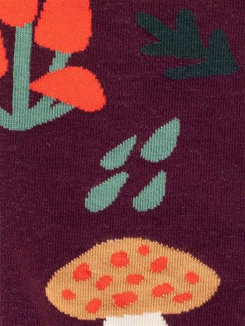 Multicolor kousen met paddenstoelen print Mushroom Crush Dillysocks