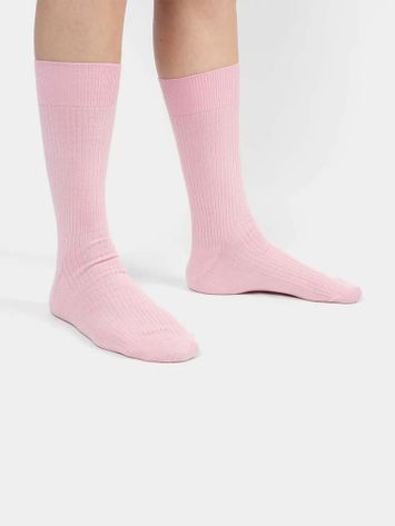 Lichtroze geribbelde kousen Ribbed Piggy Pink Dillysocks