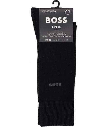 Zwarte kousen duo pack Hugo Boss