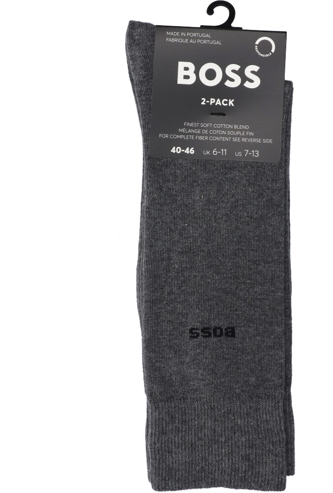 Medium grey kousen duo pack Hugo Boss