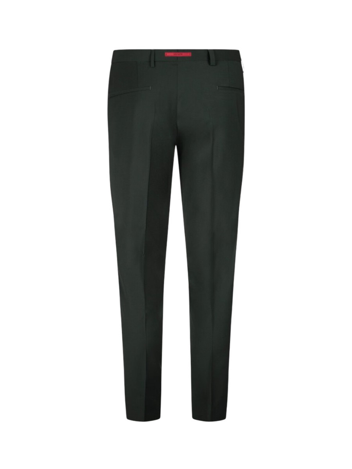 Donkergroene kostuumbroek slim fit Roy Robson