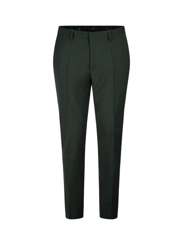 Donkergroene kostuumbroek slim fit Roy Robson
