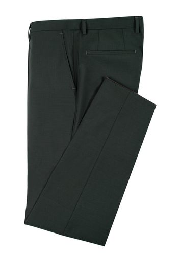 Donkergroene kostuumbroek slim fit Roy Robson