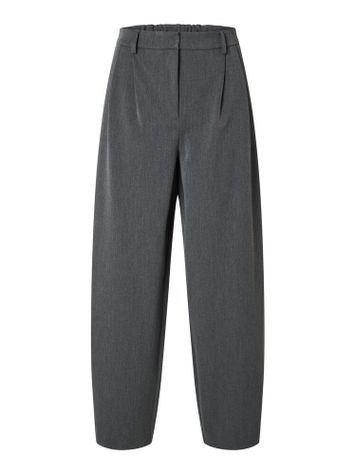 Grijze wijde geklede broek Selected