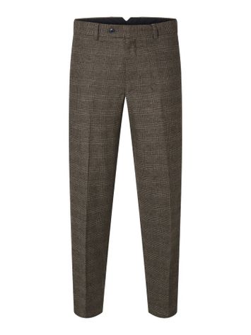 Bruine geruite wollen broek selected 