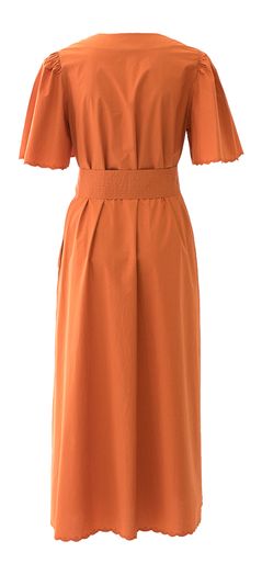 Oranje kleed met V-hals Samos Bellepiece