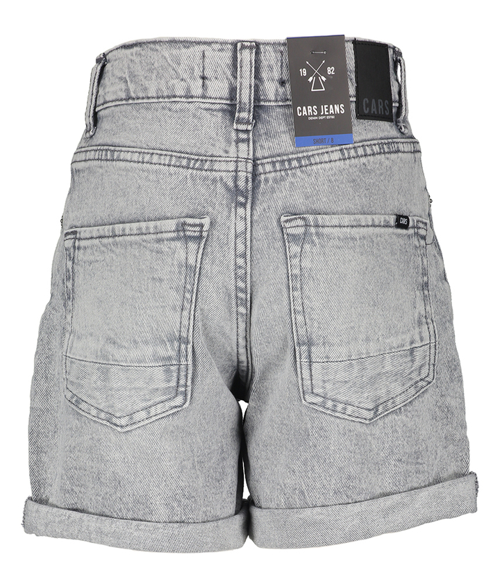 Lichtgrijze jeansshort Warden Cars
