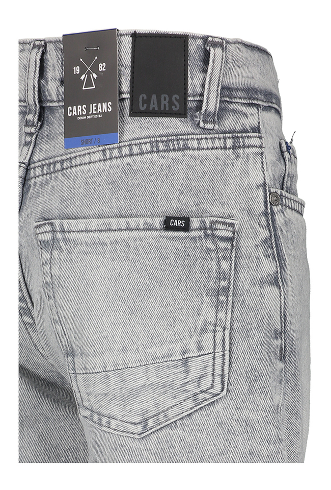 Lichtgrijze jeansshort Warden Cars