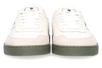 Ecru met kaki lage sneakers Faguo 