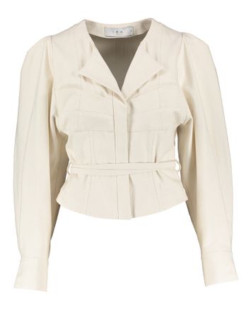 Beige korte gekleed jasje met riem Parisa Iro 