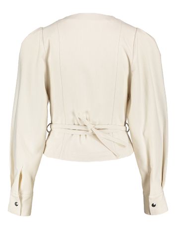 Beige korte gekleed jasje met riem Parisa Iro 