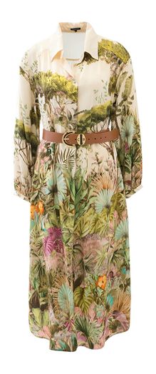 Lange soepelvallende riem met bloemenprint en riem Caroline Biss