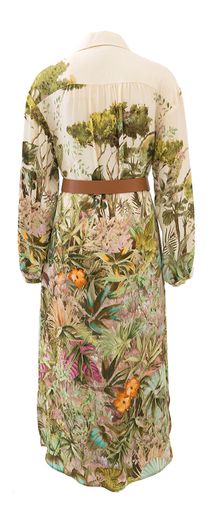 Lange soepelvallende riem met bloemenprint en riem Caroline Biss