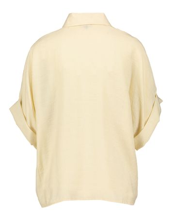 Licht beige bloes met frul Caroline Biss