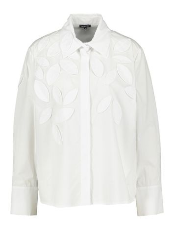 Witte katoenen blouse met lange mouwen Caroline Biss