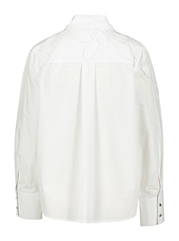 Witte katoenen blouse met lange mouwen Caroline Biss