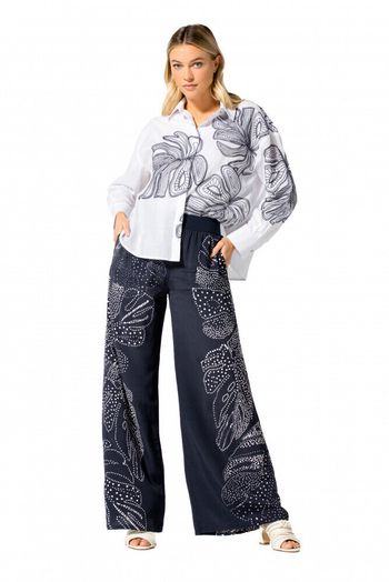 Witte bloes met bloemenprint Caroline Biss