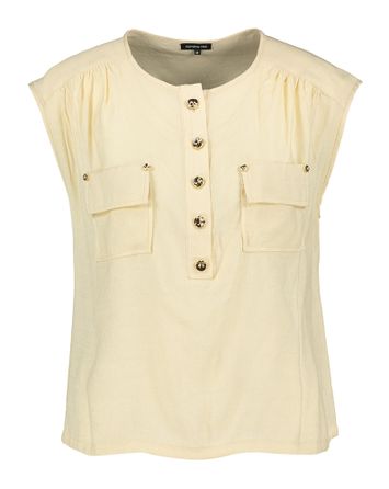 Beige bloes met sierlijke knopen Caroline Biss