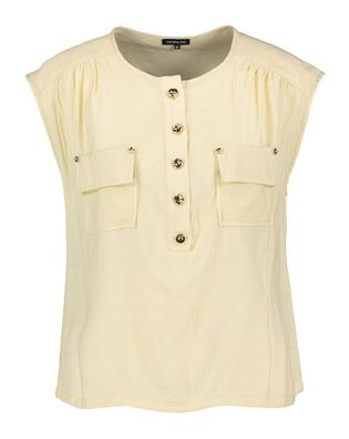 Caroline Biss Beige bloes met sierlijke knopen