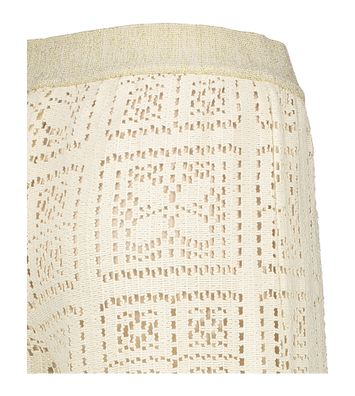 Beige geweven broek met elastiek Caroline Biss