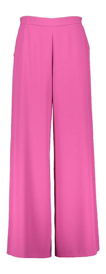 Fushia wijdvallende broek met rits Caroline Biss