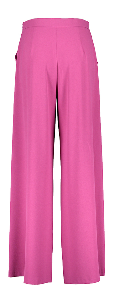 Fushia wijdvallende broek met rits Caroline Biss