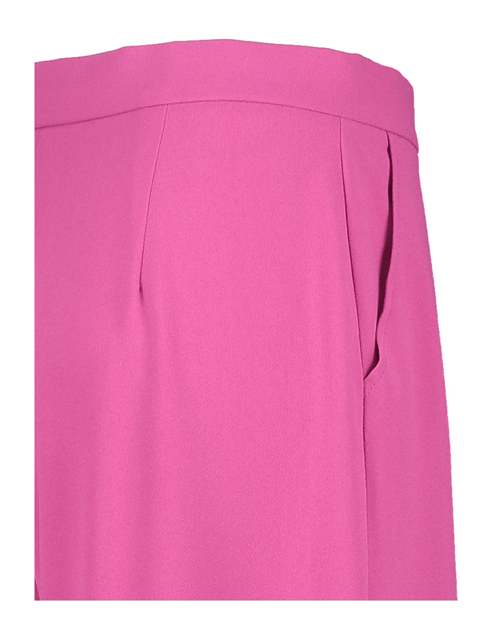 Fushia wijdvallende broek met rits Caroline Biss