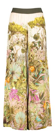 Multicolor wijdvallende broek met print Caroline Biss