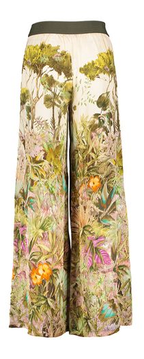 Multicolor wijdvallende broek met print Caroline Biss