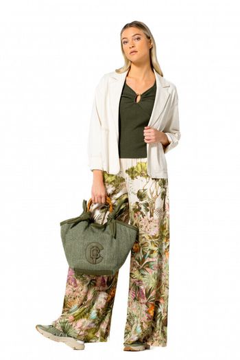 Multicolor wijdvallende broek met print Caroline Biss