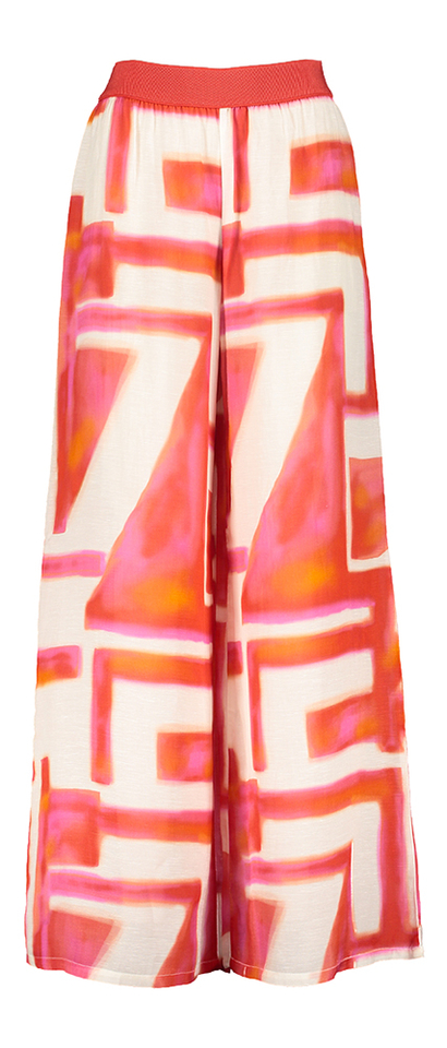 Kleurrijke linnen broek Caroline Biss